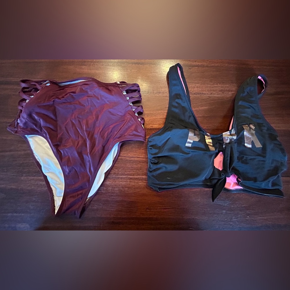 PINK size S (adult) swim separates